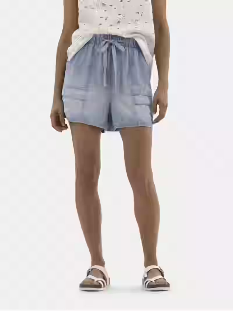 Time And Tru Women's Chambray Cargo Shorts, 3" Inseam, Sizes XS-XXXL | Walmart (US)