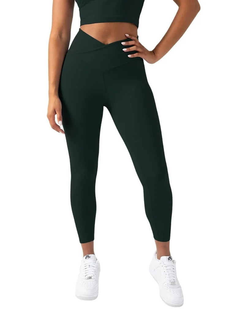 YITTY Active Women's UltraLuxe Crossover High-Waist Legging, Athleisure, 4-Way-Stretch, Everpine,... | Walmart (US)