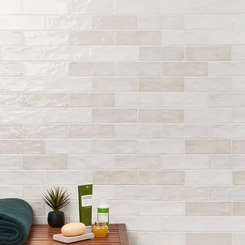 Karma 3" x 8" Glazed Ceramic Subway Wall Tile (5.38 Sq. Ft. / Case) | Wayfair North America