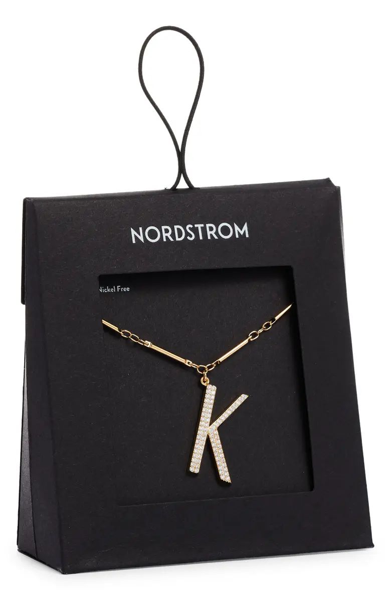 Nordstrom Cubic Zirconia Initial Pendant Necklace | Nordstrom | Nordstrom