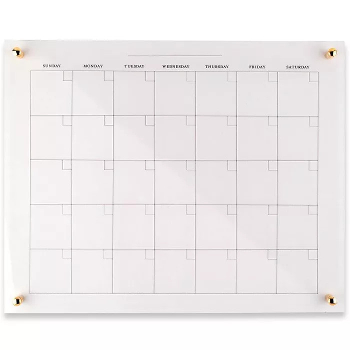 20"x16" Glass Dry Erase Calendar - Sugar Paper™ | Target