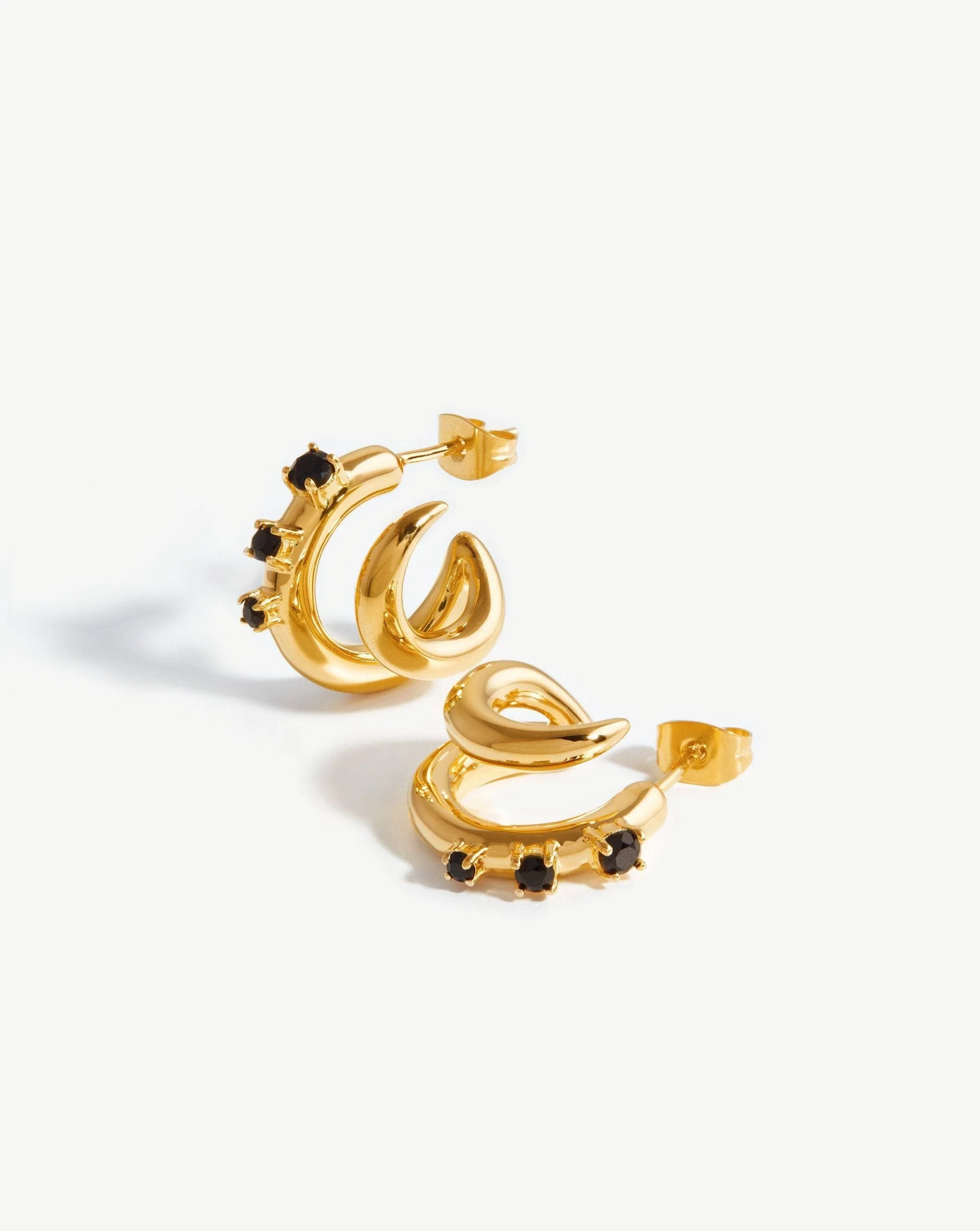 Claw Studded Double Hoop Earrings | Missoma UK