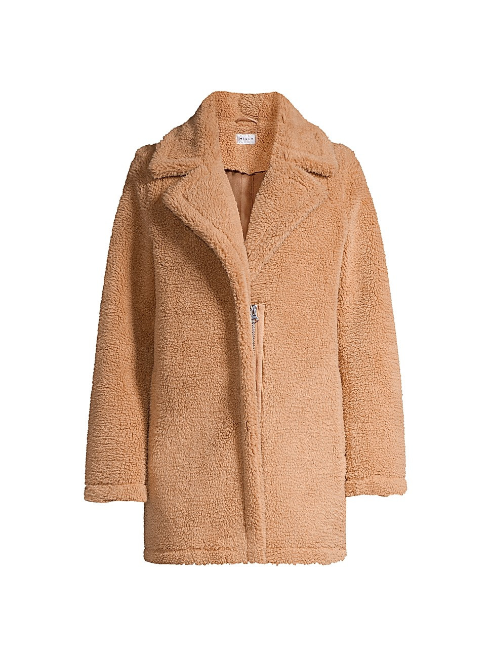 Milly Women's Eldridge Faux Shearling Teddy Coat - Tan - Size Medium | Saks Fifth Avenue