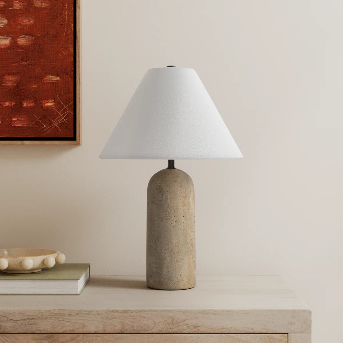 Astere Travertine Table Lamp | Wayfair North America