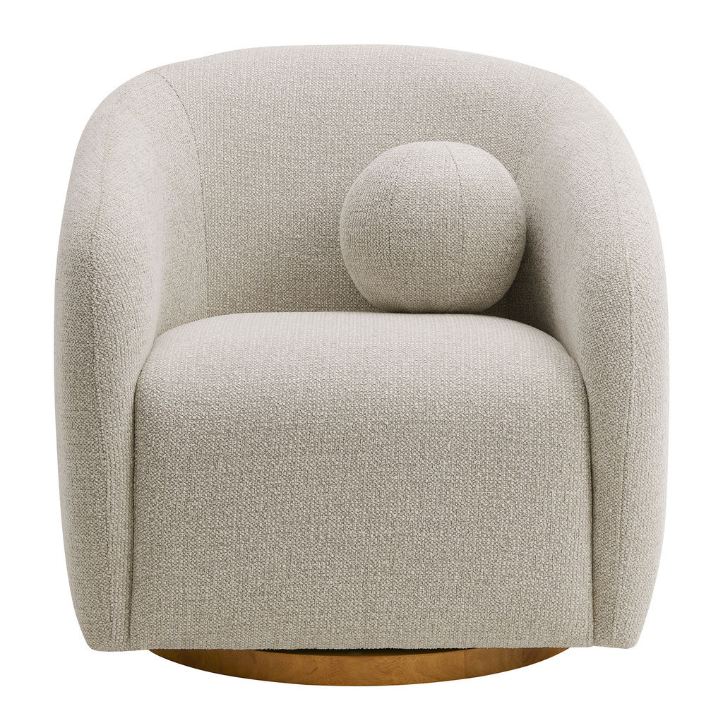 Holland Swivel Chenille Fabric Armchair In Dove Gray | 1stopbedrooms