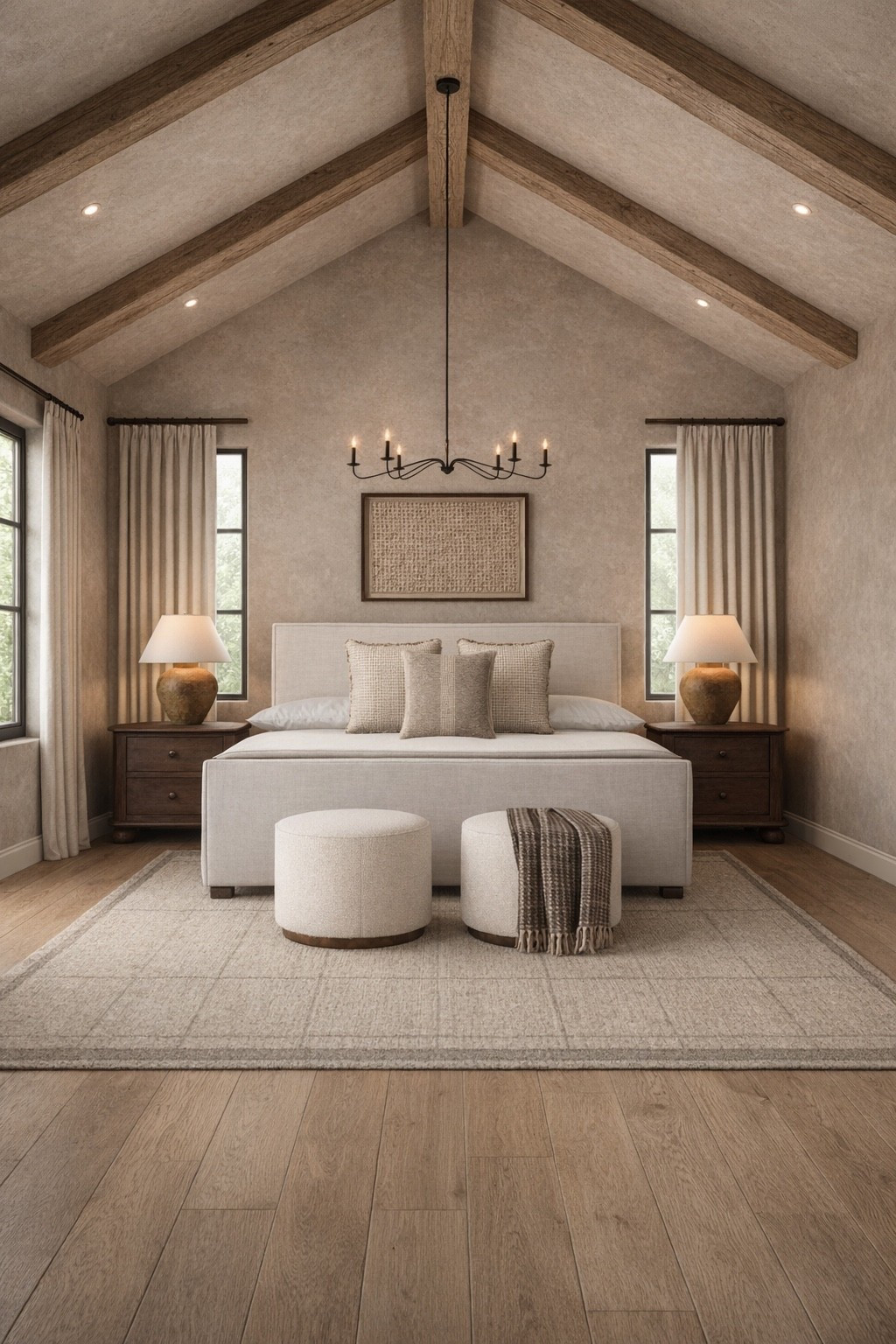 Modern organic transitional bedroom inspiration with finds all from Wayfair! I love the balance of warm tones, organic textured, and modern lines. So soft, warm, and cozy! 

#LTKHome