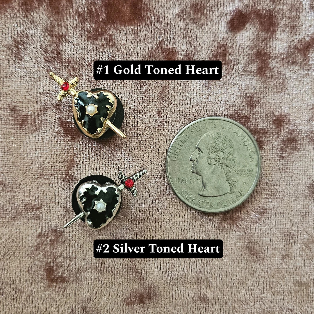 GOTH 'shoe Charm' Mini Dagger Heart Charm - Etsy | Etsy (US)