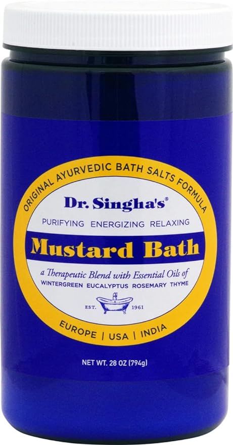 Dr. Singha's Mustard Bath Salts, Therapeutic Bath Detox, 28 Ounce - Relaxing Bath Soak for Sore M... | Amazon (US)