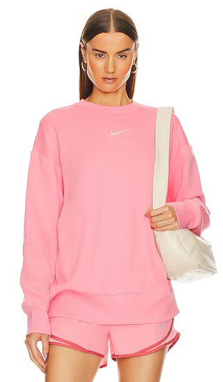 Sportswear Phoenix Fleece Oversized Crewneck Sweatshirt in Coral Chalk & Sail | Revolve Clothing (Global)