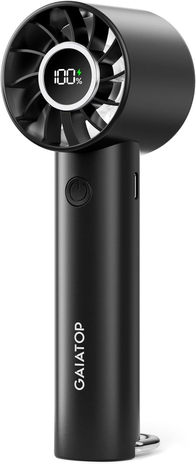 Gaiatop Portable Mini Fan, 3 Speed Handheld Fans with Power Display Flashlight, USB Rechargeable ... | Amazon (US)