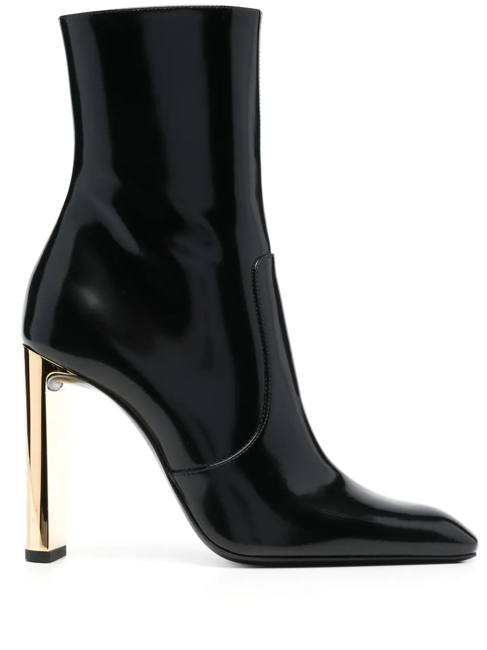 Saint Laurent Auteuil 100mm Leather Boots  | Black | FARFETCH UK | Farfetch Global