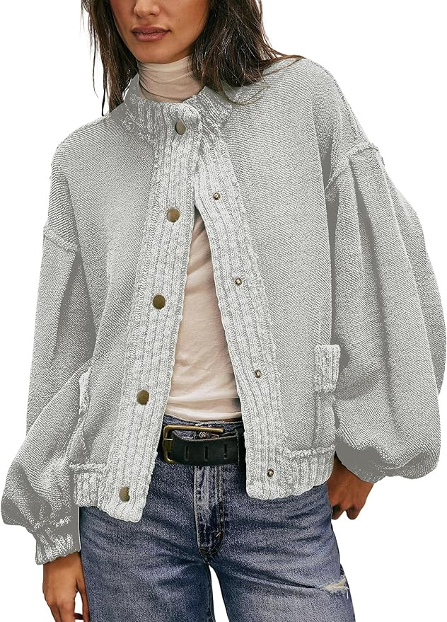 Womens Fall Cardigan Sweater Trendy Cable Knit Open Front Sweaters Casual Long Sleeve Oversized O... | Amazon (US)