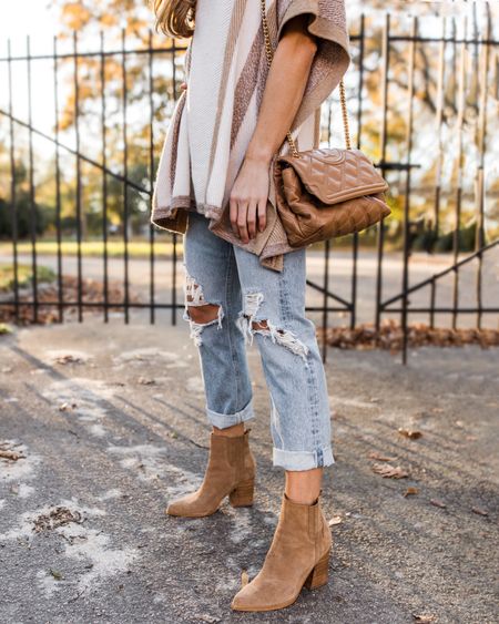 Relaxed ripped straight leg jeans (size down if between sizes)

#LTKSeasonal #LTKstyletip
