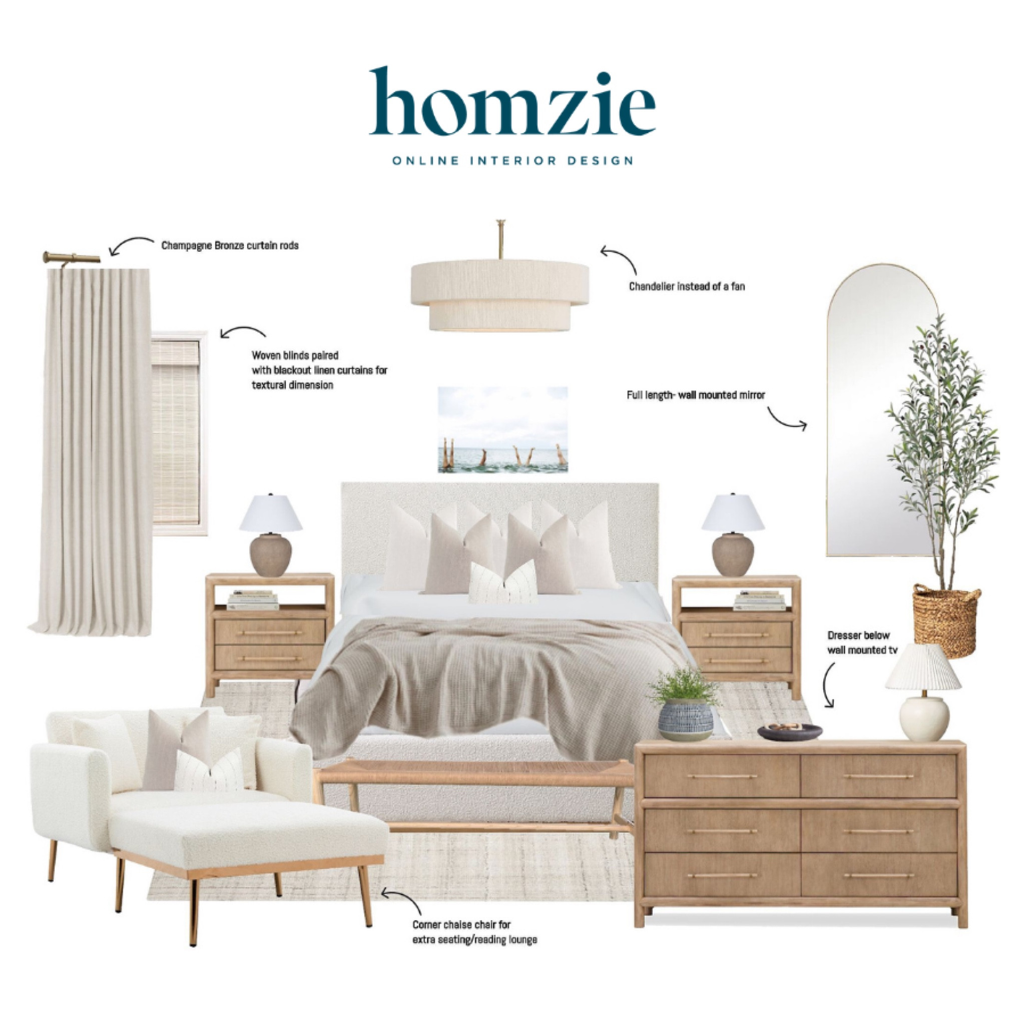 Modern coastal bedroom design, neutral bedding, dresser, nightstand, bed bench, arched mirror 

#LTKHome #LTKFindsUnder100 #LTKWorkwear