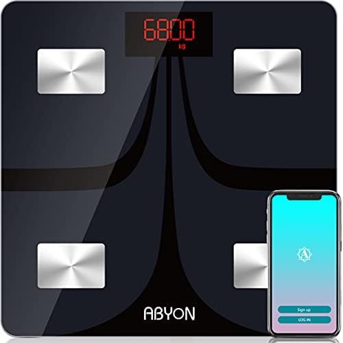 Amazon.com: ABYON Bluetooth Smart Bathroom Scale for Body Weight Digital Body Fat Scale,Auto Moni... | Amazon (US)