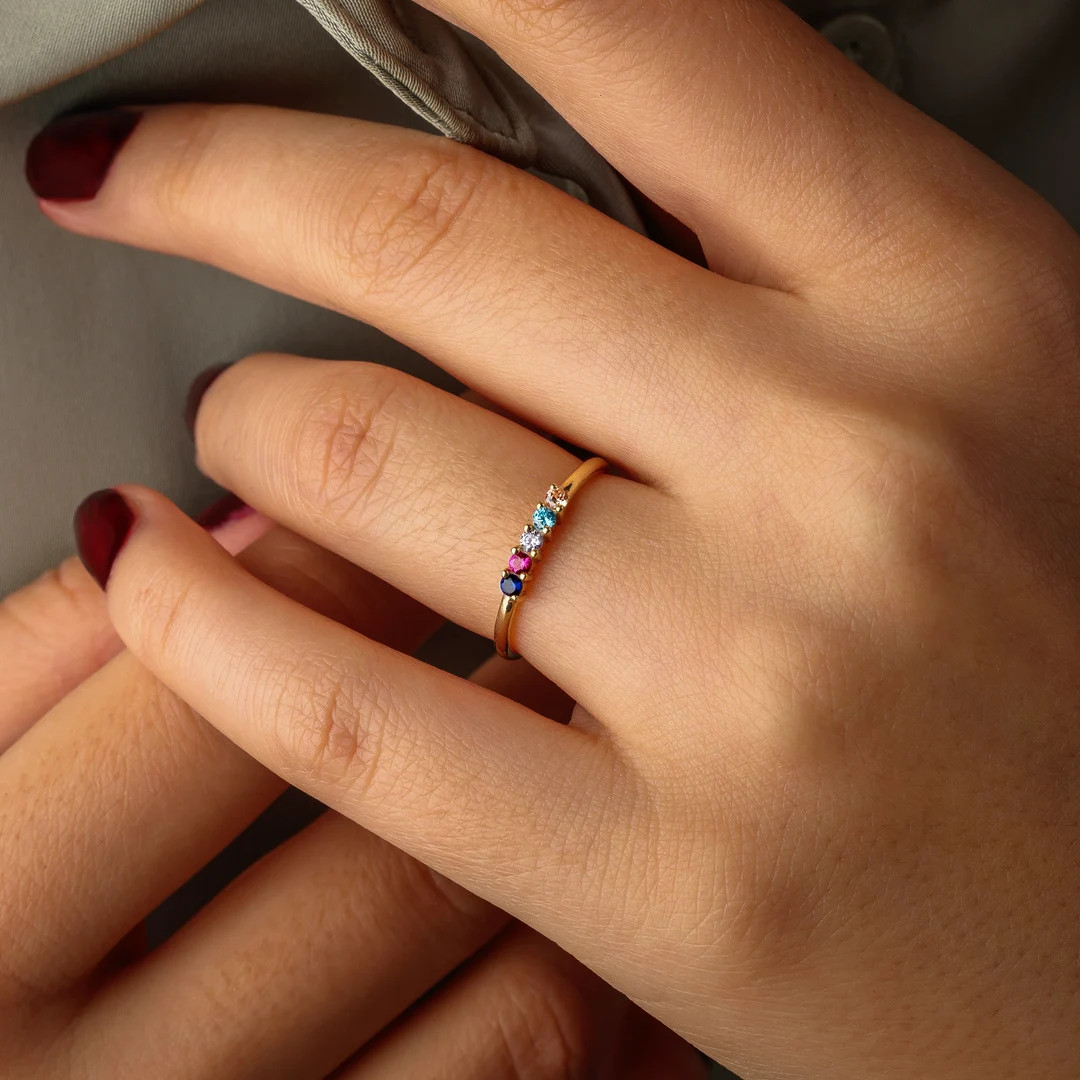 Birthstone Ring,  Family Birthstone Ring, Multi Birthstone Rings, Birthstone Jewelry, Personalize... | Etsy (US)