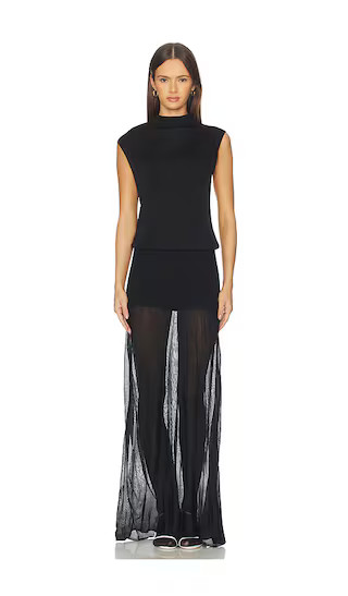 Charmain Blouson Dress in Black | Revolve Clothing (Global)