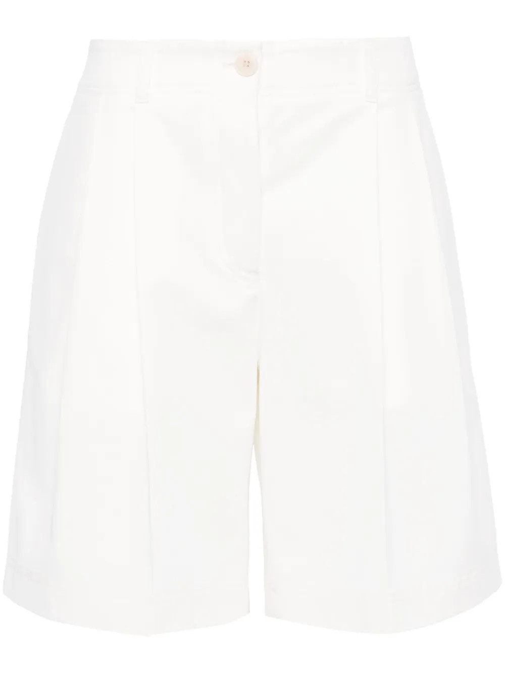TOTEME Twill Pleated Shorts - Farfetch | Farfetch Global