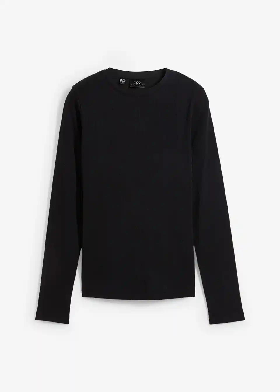 Basic Langarmshirt aus Baumwolle - schwarz - Damen | bonprix | Bonprix DE