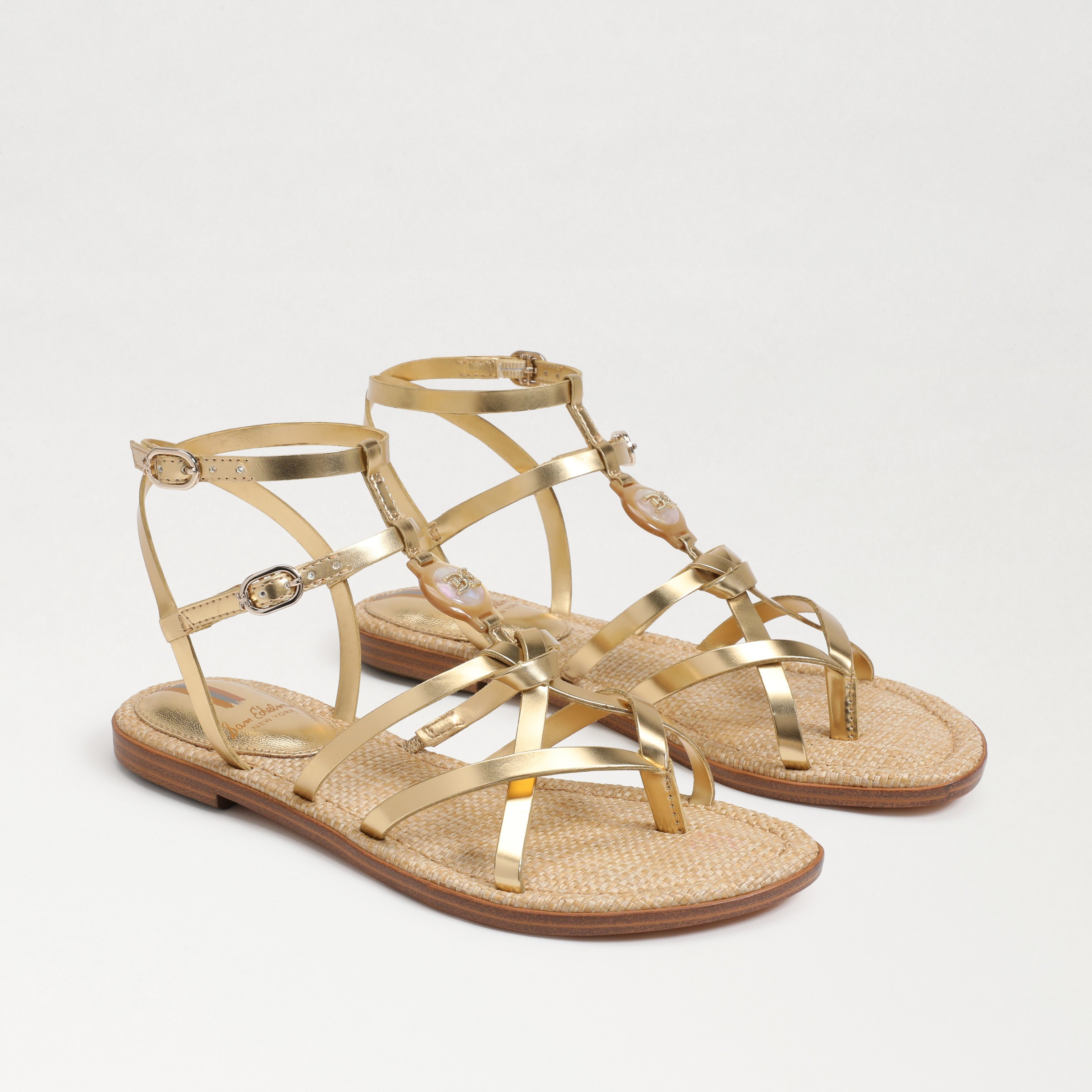 Sam Edelman Gwen Gladiator Sandal Amber Gold 5.0 | Sam Edelman