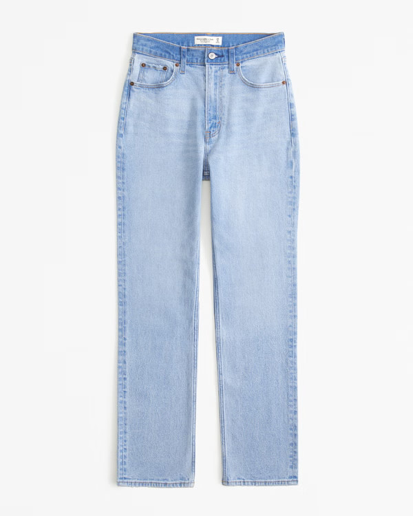 Ultra High Rise Ankle Straight Jean | Abercrombie & Fitch (US)