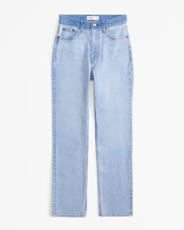 Ultra High Rise Ankle Straight Jean | Abercrombie & Fitch (UK)