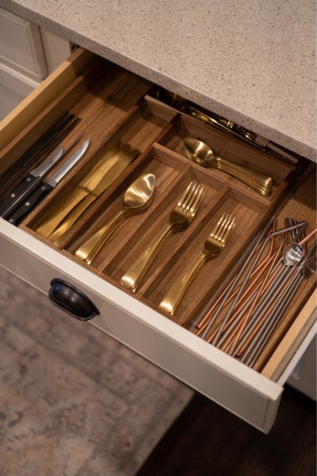 Kitchen organization! Gold flatware, drawer organizer 

#LTKhome #LTKfamily #LTKunder50