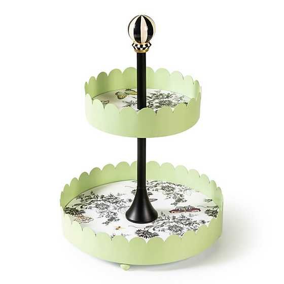 Butterfly Toile Two Tiered Stand | MacKenzie-Childs