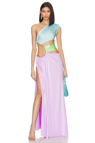 Bronx and Banco Jamilia One Shoulder Gown in Lilac & Multicolor from Revolve.com | Revolve Clothing (Global)
