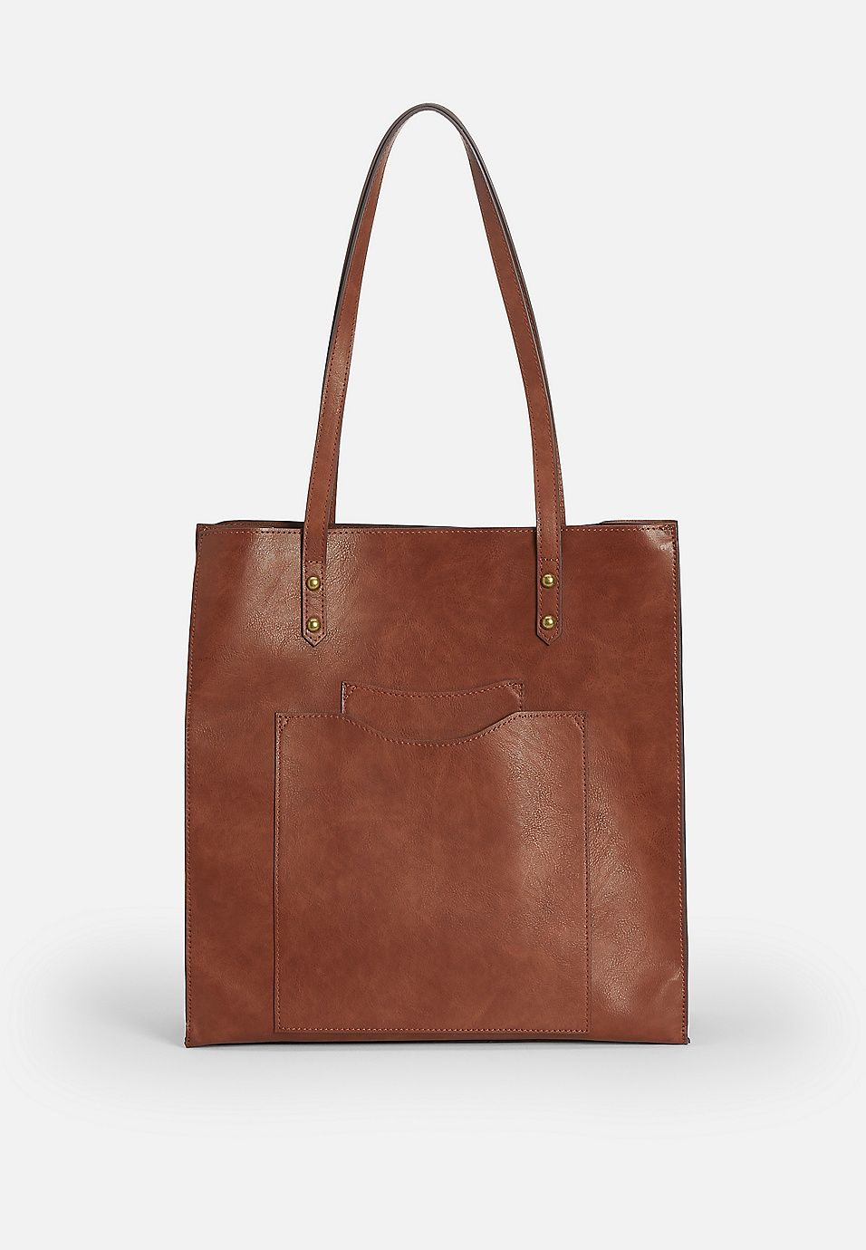 Cognac Front Pocket Tote Bag | Maurices