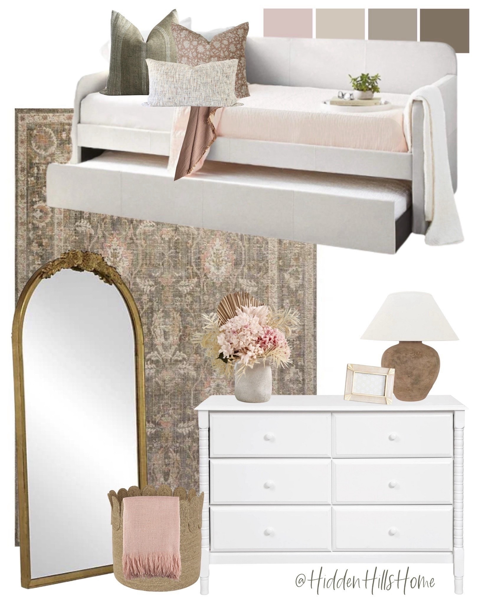 Girls bedroom decor mood board, day bed, trundle bed, girls room decor ideas, girls bedroom inspiration #girlsroom

#LTKHome #LTKSaleAlert #LTKKids