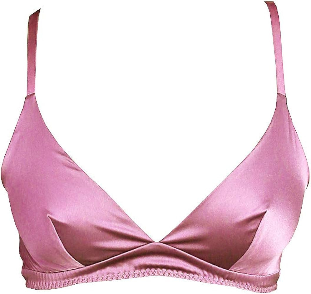 Women's Silk Soft Cup Wireless Bra Bralette Top with Smooth Satin | Amazon (US)