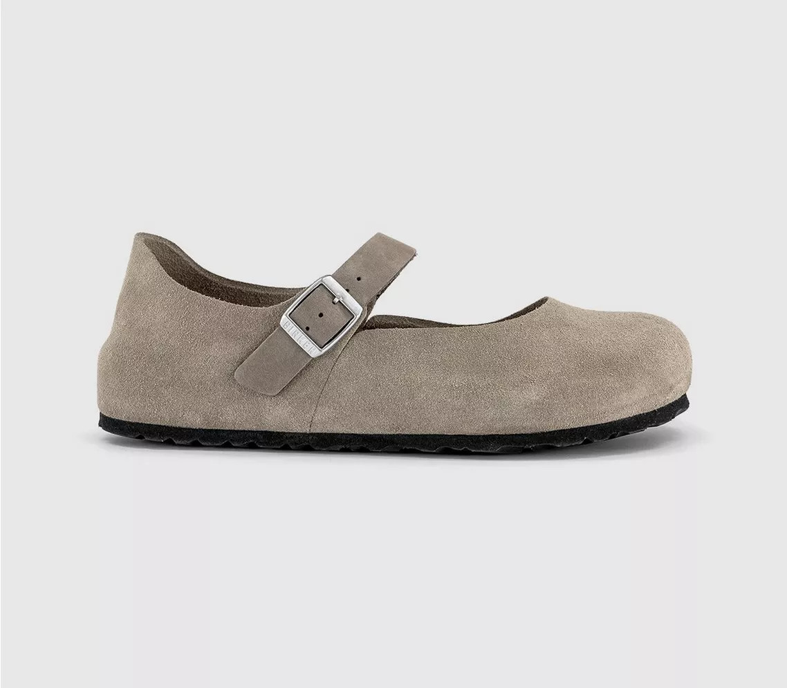 BIRKENSTOCK Mantova Mary Jane Shoes Taupe - Flat Shoes for Women | Office Shoes (UK)