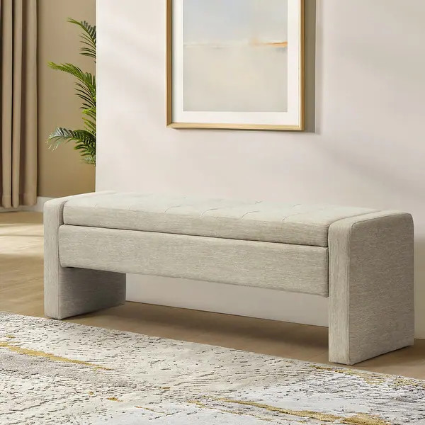 Bruno Modern Upholstered Bench with Storage Space - Bed Bath & Beyond - 36783635 | Bed Bath & Beyond