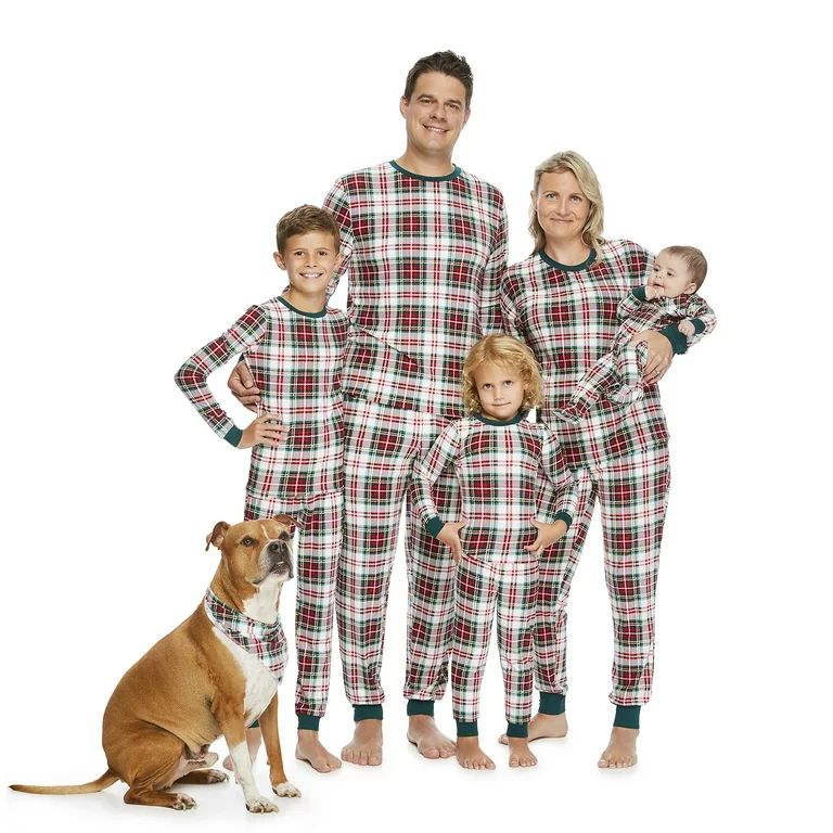 Jolly Jammies Baby and Toddler Unisex Matching Family Pajamas Holiday Plaid Long Sleeve Top and P... | Walmart (US)