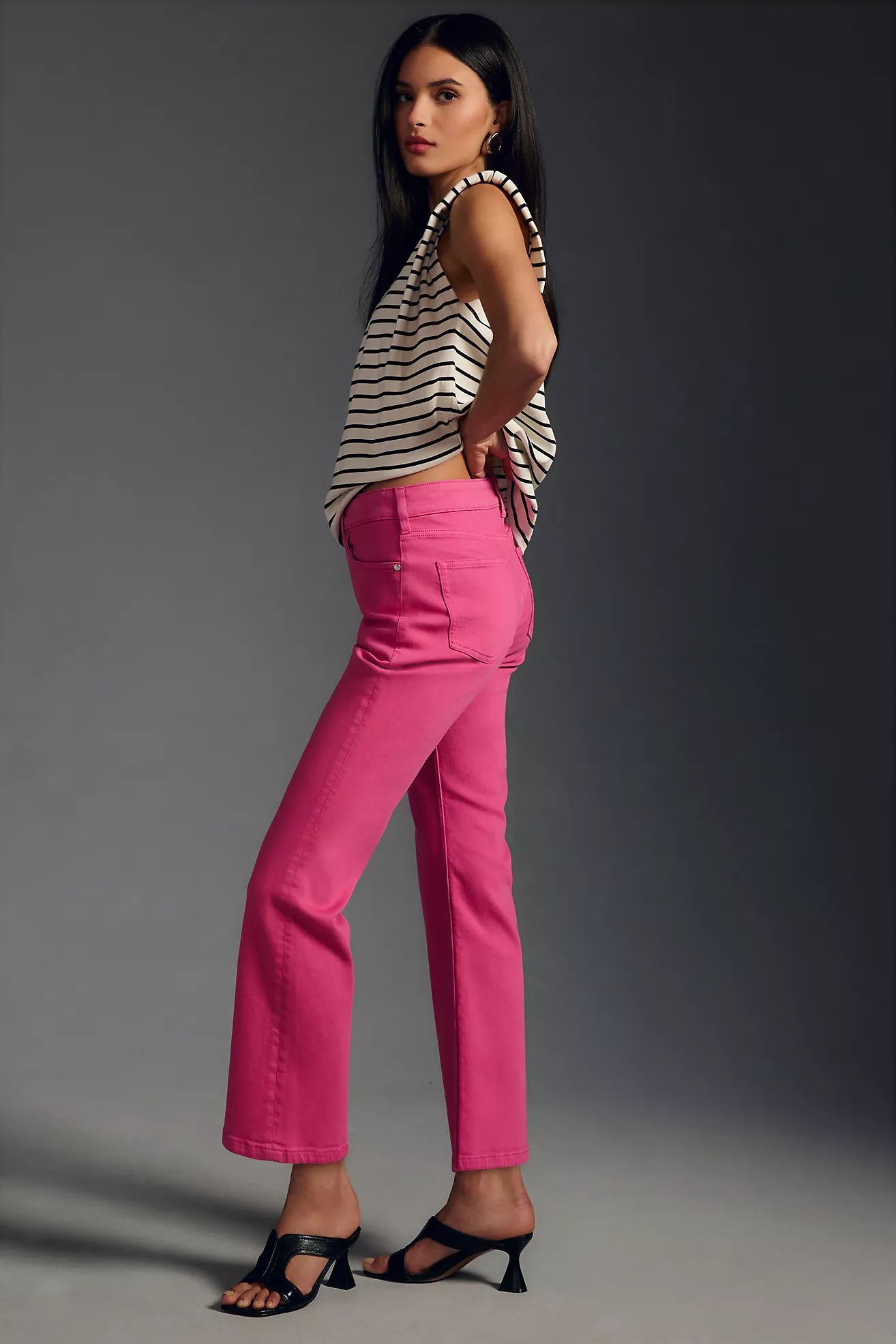 The Yaya Mid-Rise Crop Flare Jeans by Pilcro | Anthropologie (US)