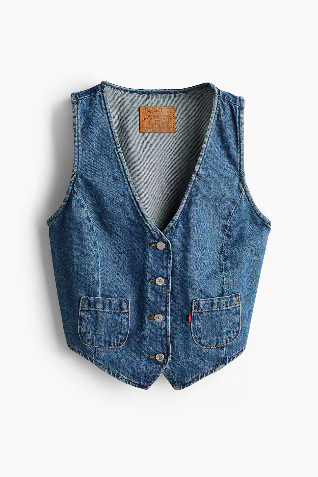 Tailored Vest Denim - Mouwloos - Big Yikes - DAMES | H&M NL | H&M (DE, AT, CH, NL, FI)