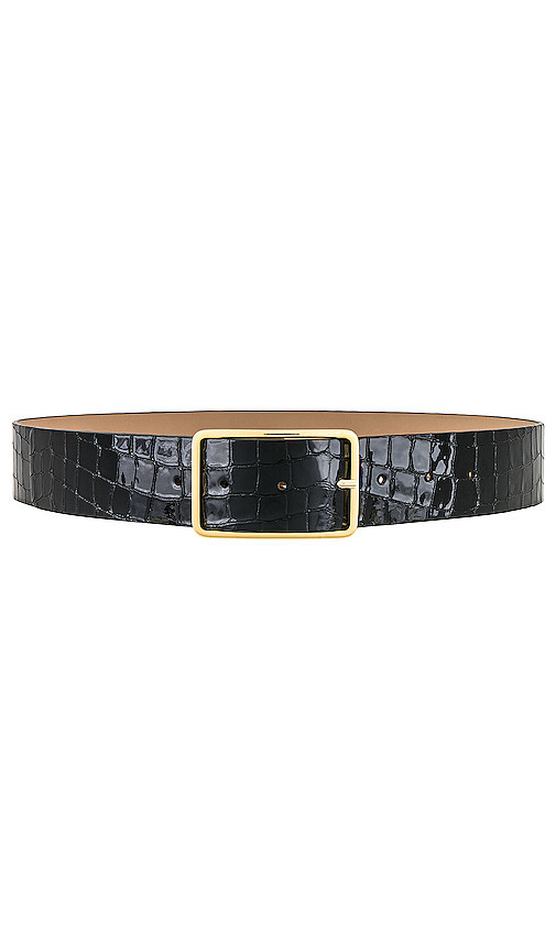 B-Low the Belt Milla Croco Luster Belt in Black & Gold. Size M | Revolve Clothing (Global)