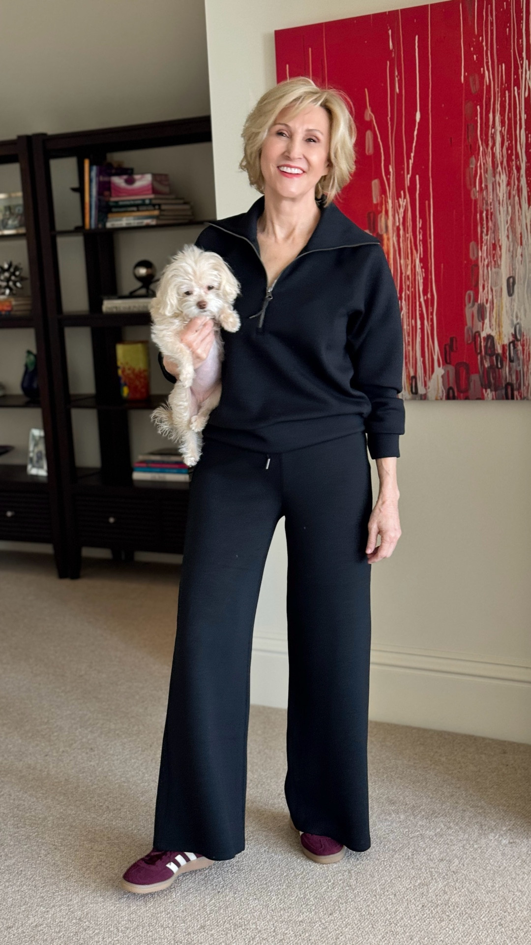 This set has quickly become one of my go-to outfits lately 🤍 There’s just something about a matching look that feels instantly put together with zero effort—and this one is SO comfortable.

The black half zip AirEssentials top is that perfect in-between piece (not too heavy, not too light), and paired with the wide leg pants it gives that relaxed but still polished vibe I’m always reaching for. It’s one of those outfits you can wear all day—whether you’re running errands, traveling, or just want to feel a little more elevated at home ✨


#LTKSeasonal #LTKootd #LTKOver40