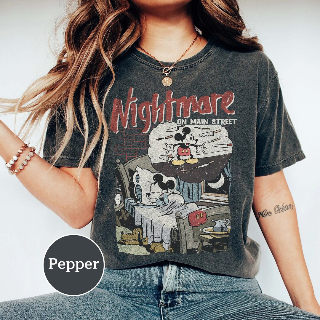 Vintage Disney Halloween Comfort Colors T-shirt Nightmare on - Etsy | Etsy (US)