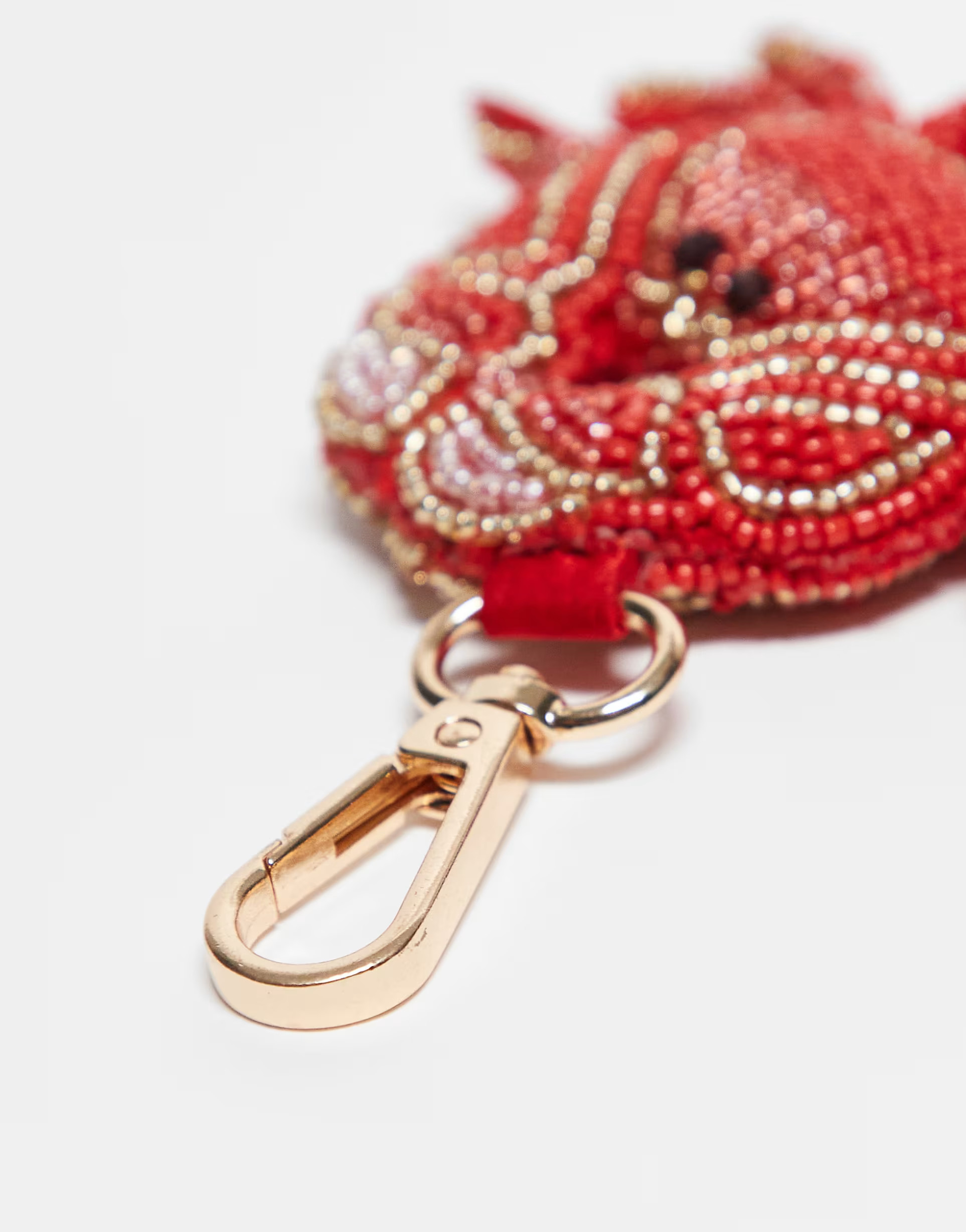 ASOS DESIGN beaded crab bag charm in red | ASOS | ASOS (Global)