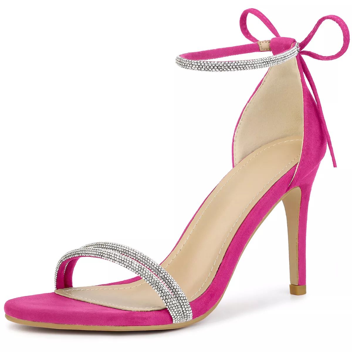 Perphy Women's Rhinestone Ankle Tie Stiletto Heels Sandals | Target