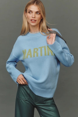 English Factory Ribbed Hem Graphic Sweater | Anthropologie (US)