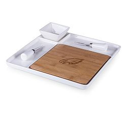 NFL Bamboo Serving Tray &amp; Cheese Knives Set | Pottery Barn (US)