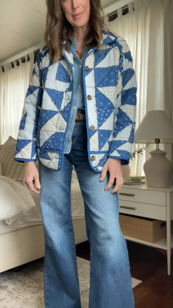 Who doesn’t love a good Texas tuxedo. Added my favorite quilted jacket under $50! 
Wearing one size up in the jacket  

#LTKStyleTip #LTKOver40 #LTKFindsUnder100