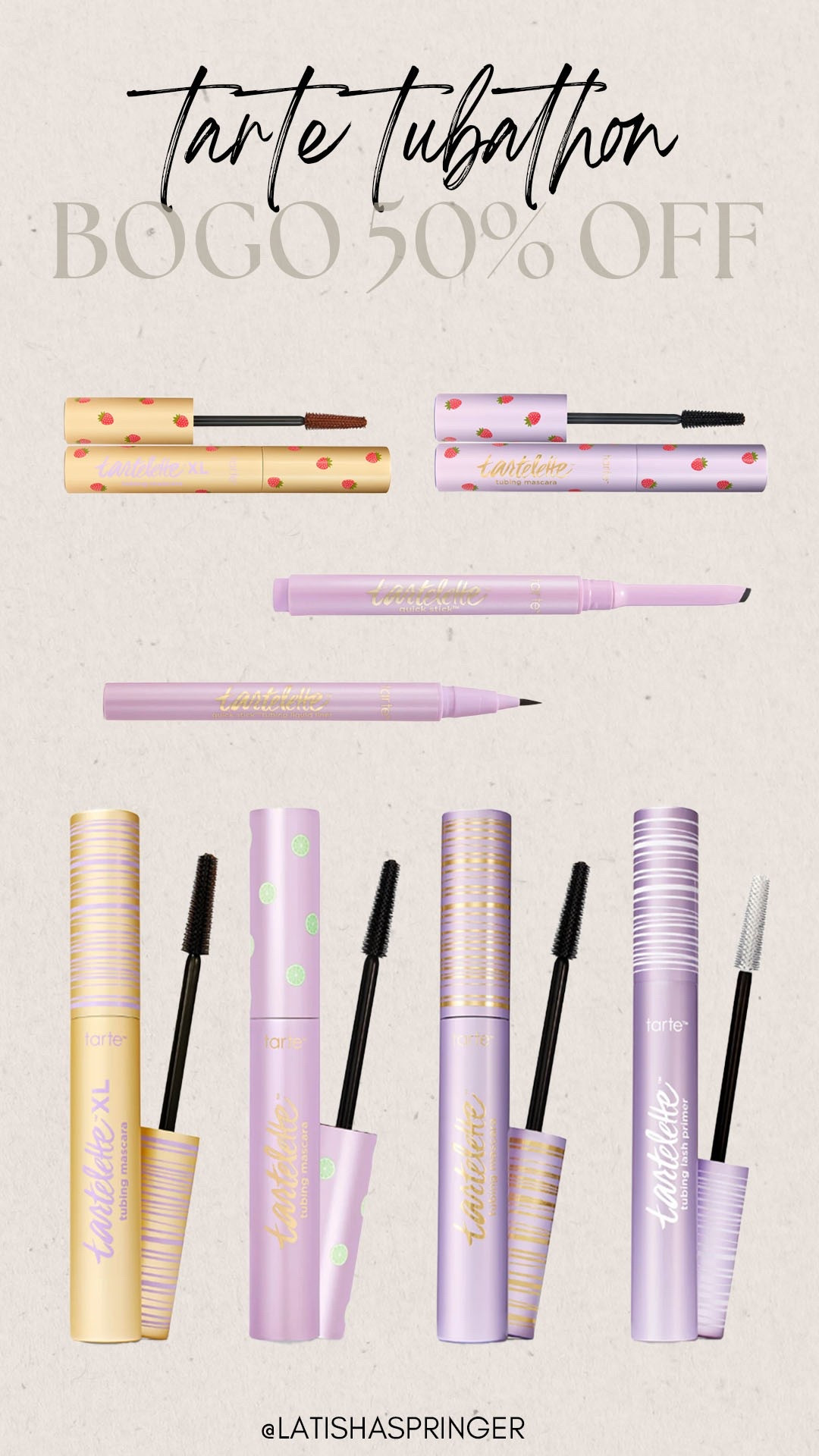 Tarte tubathon deal! BOGO 50% off the best mascaras!

#tarte

They

#LTKgrwm #LTKSaleAlert #LTKBeauty