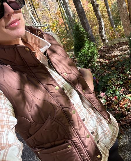 Fall #ootd 
Vest: Small
Plaid Top: Small (oversized)

#LTKstyletip #LTKSeasonal #LTKover40