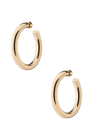 Jennifer Fisher Samira Baby Hoop Earrings in Metallic Gold | FWRD 