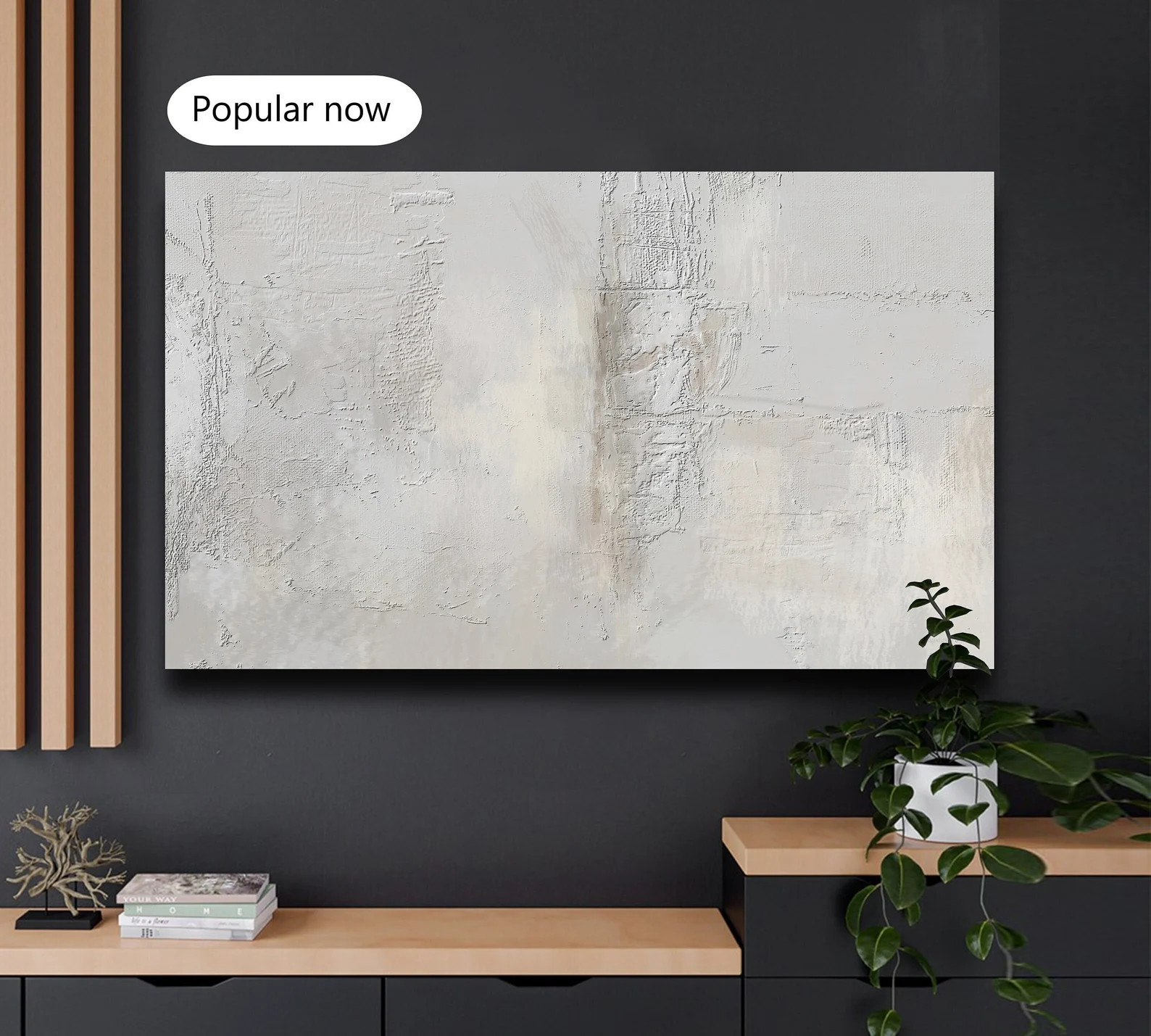 Industrial Wall Art-extra Large,oversized,textured Look,canvas,abstract Painting-calming,neutral,... | Etsy (US)