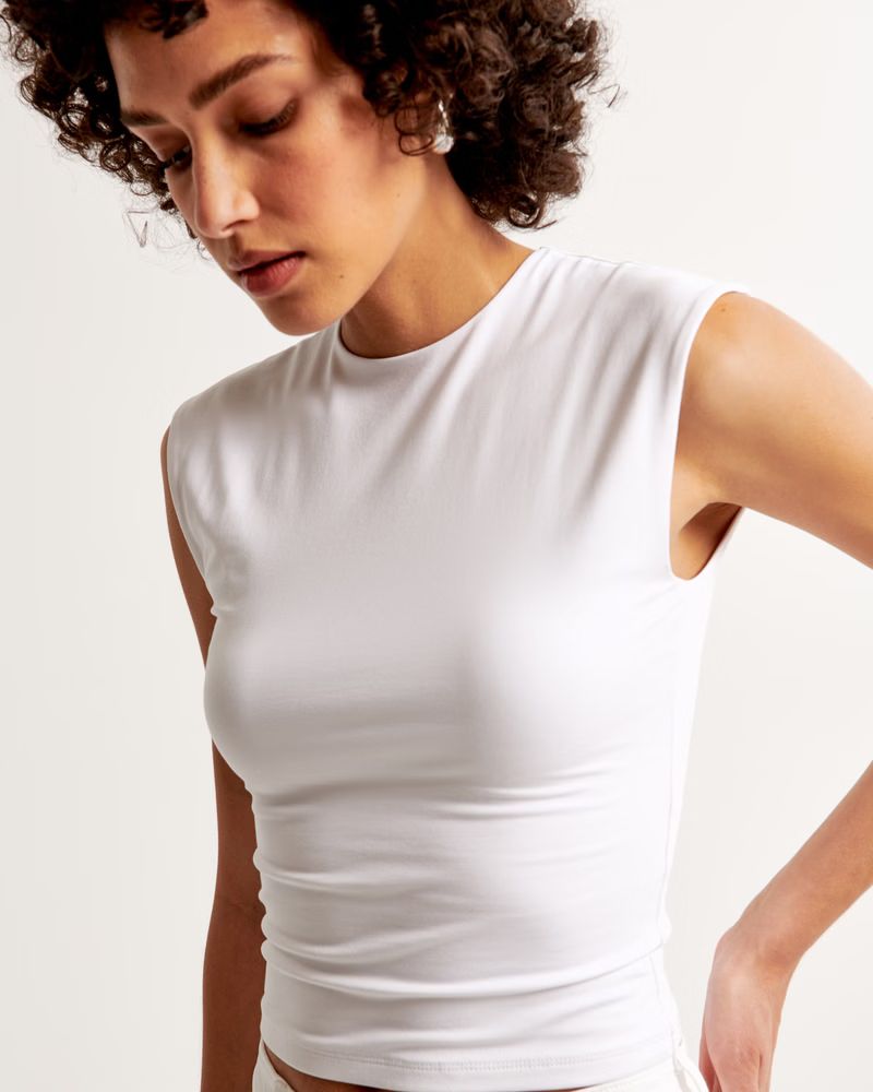 Women's Clean Crew Shell Top | Women's New Arrivals | Abercrombie.com | Abercrombie & Fitch (UK)